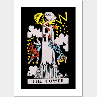 The Tower Tarot Card Rider Waite Posters and Art